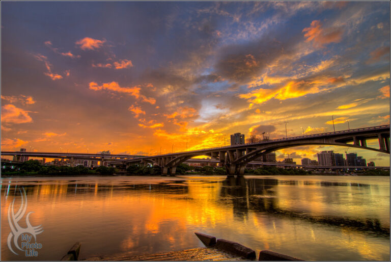 20250922萬板大橋．日落雲彩